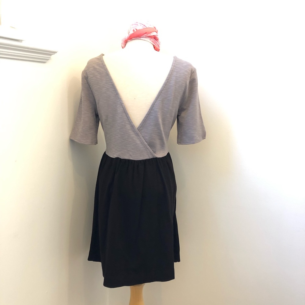 Free People V-back grey and black dress, US XS fits XS/S
